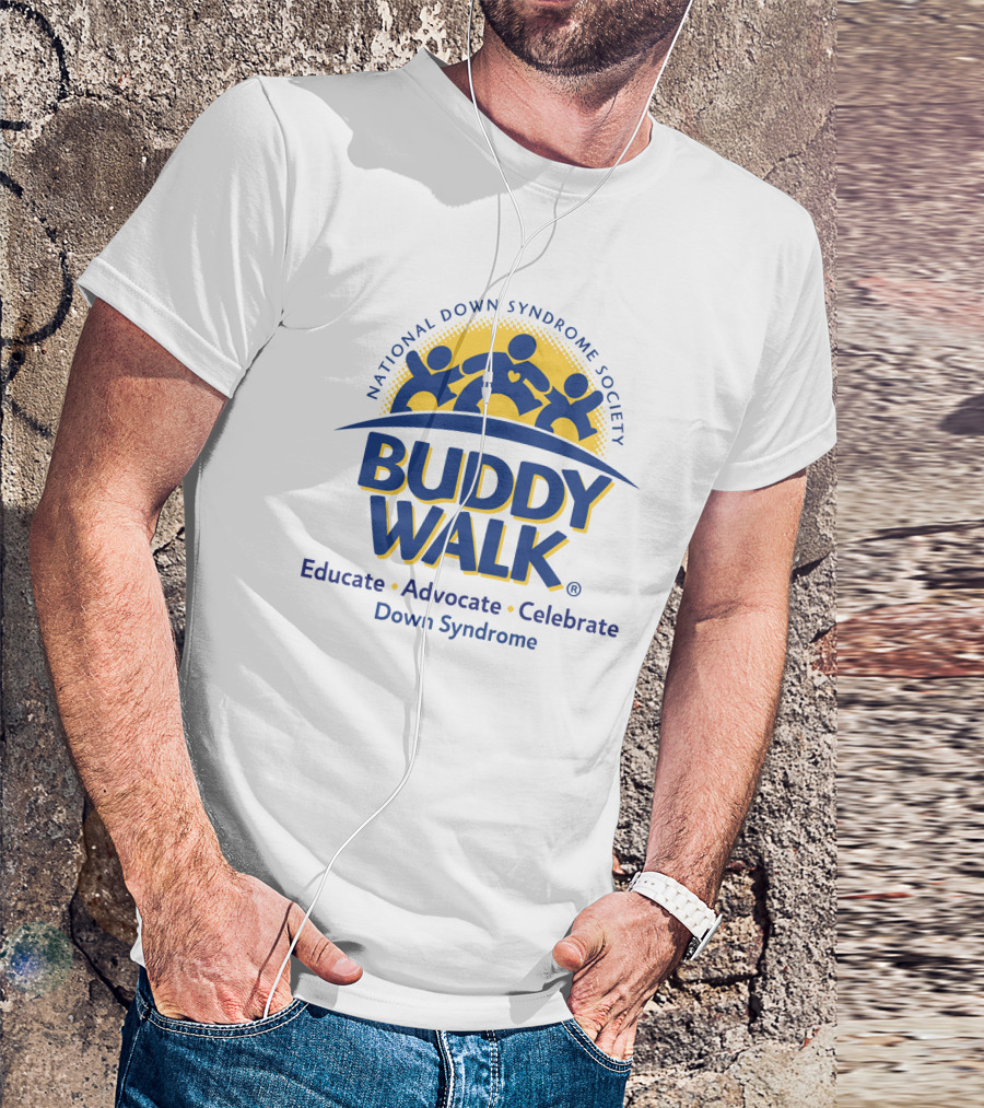 National Down Syndrome Society Buddy Walk Educate Advocate Celebrate Down Syndrome T-Shirt
