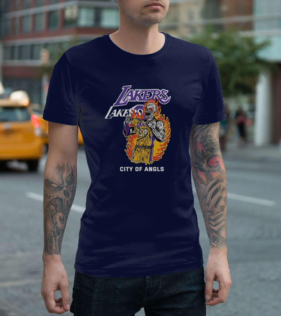 Lakers Flames City Of Angels T-Shirt