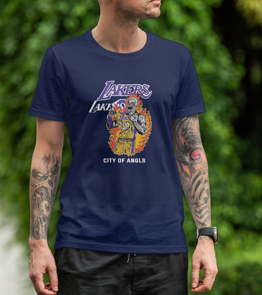 Lakers Flames City Of Angels T-Shirt