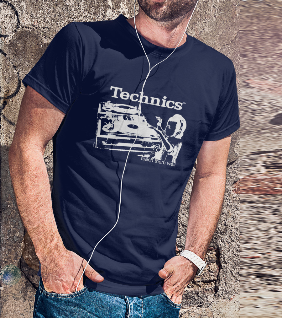 Technics Teach Them Well DJ Turntable And Child Headphones T-Shirt