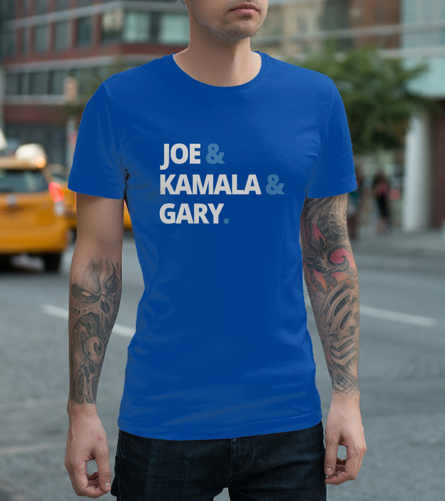 Joe and Kamala and Gary Blue T-Shirt