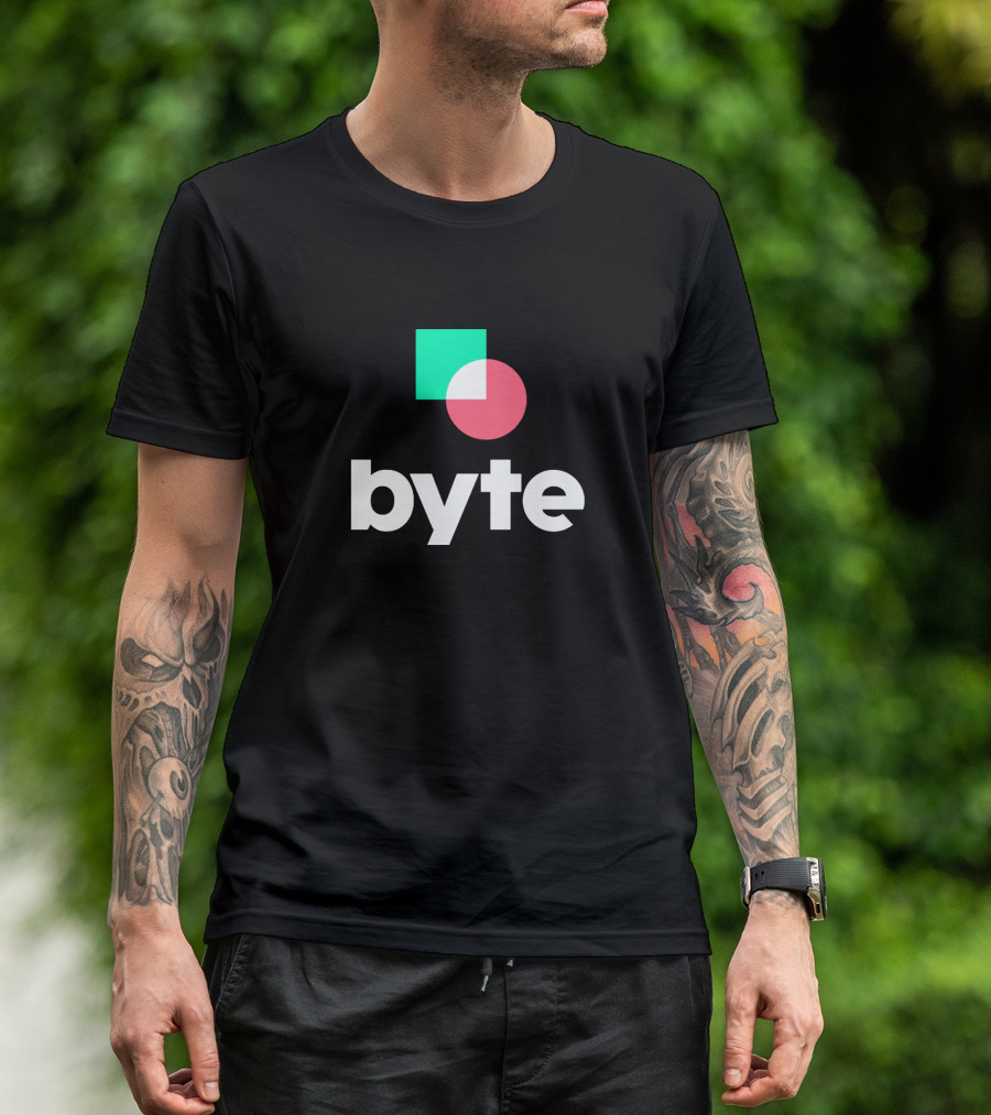 Byte Logo Geometric Shapes T-Shirt
