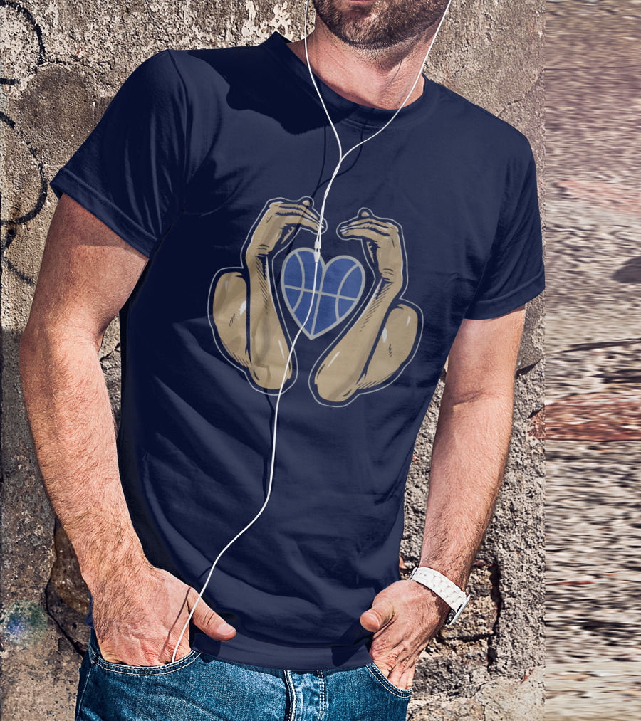 Get Your Arm Heart Dallas Basketball Embrace T-Shirt