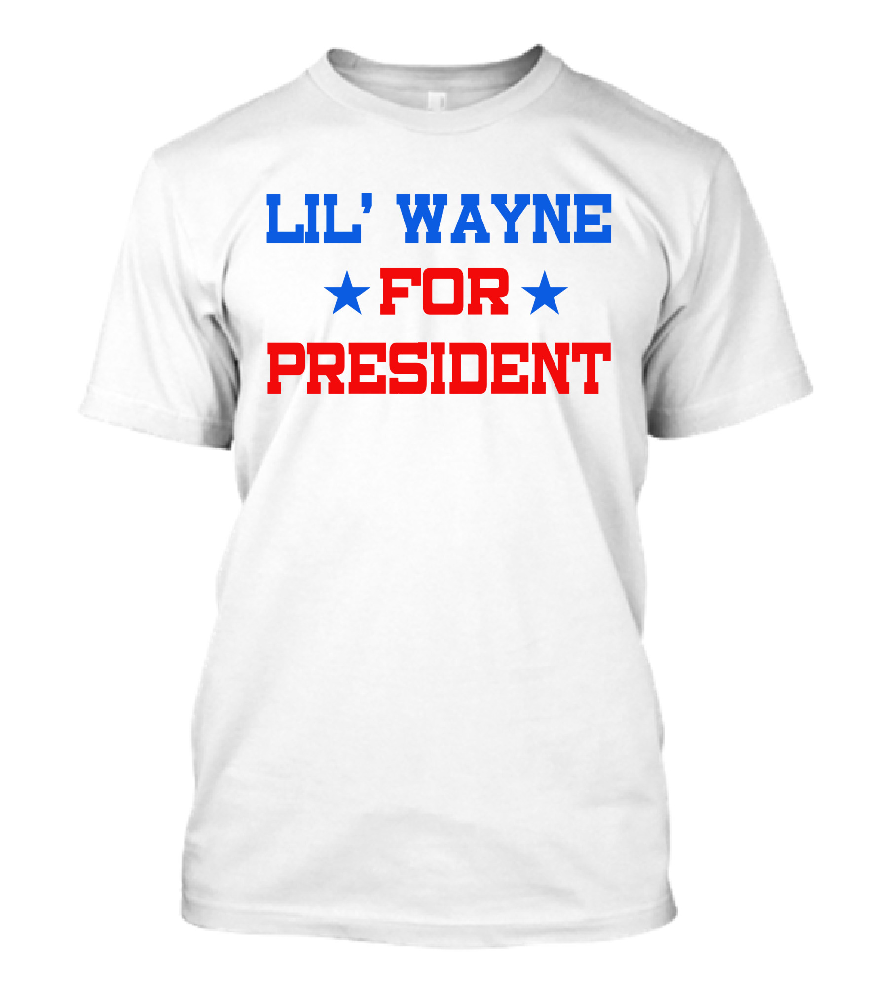 Lil Wayne For President Stars Red Blue T-Shirt