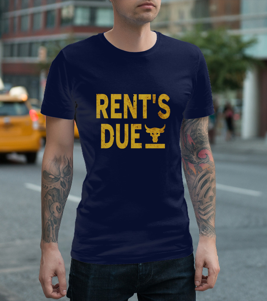 RENT'S DUE Bull Skull T-Shirt