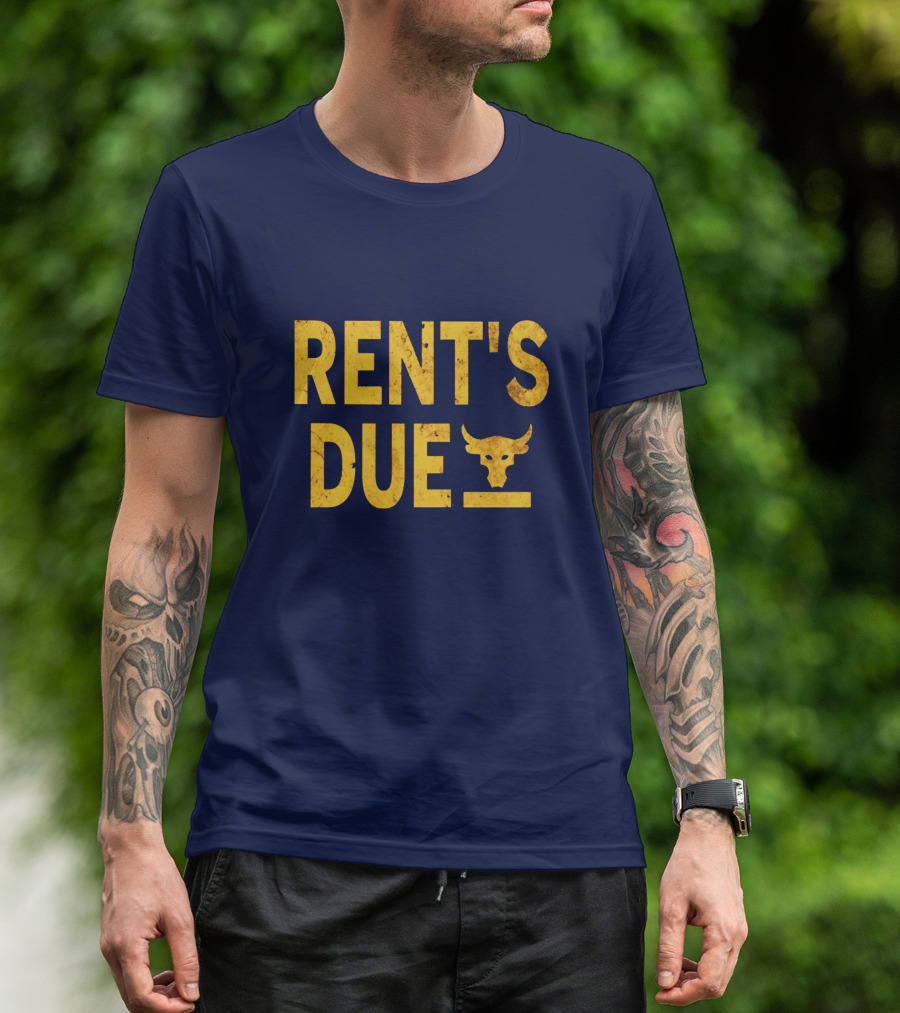 RENT'S DUE Bull Skull T-Shirt