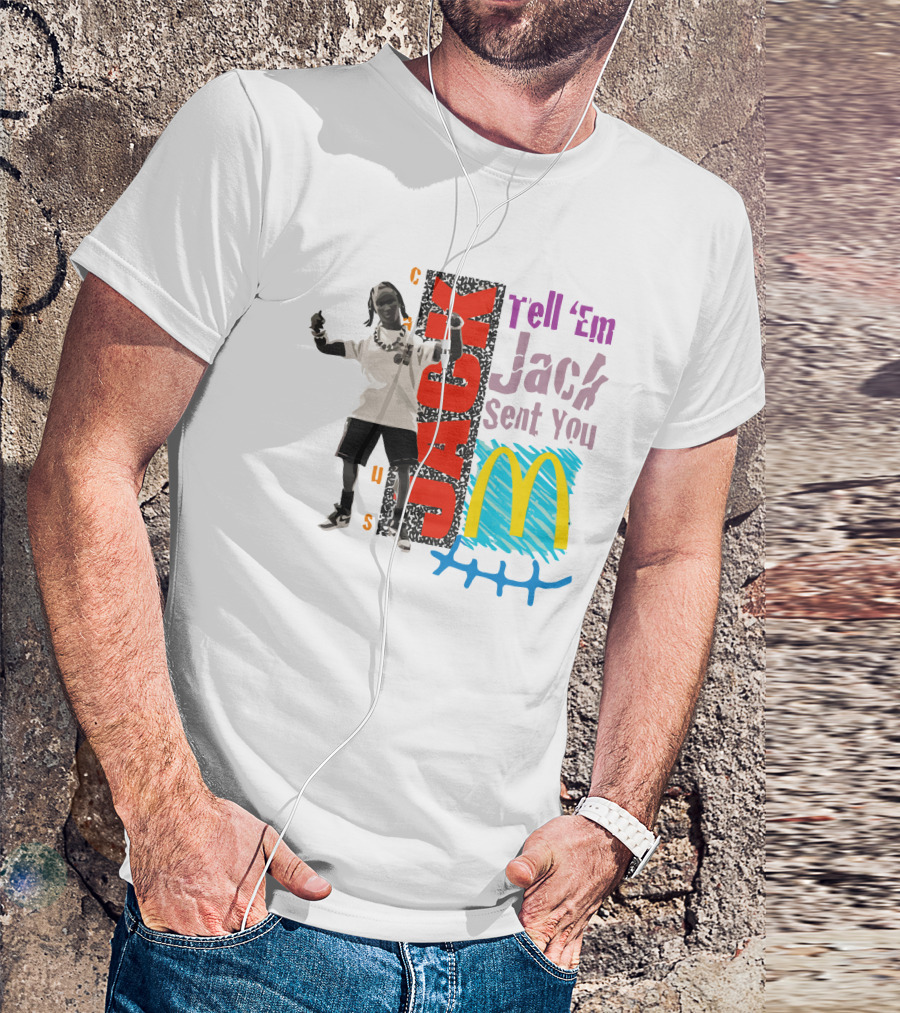 Cactus Jack Tell 'Em Jack Sent You McDonald's Smile T-Shirt
