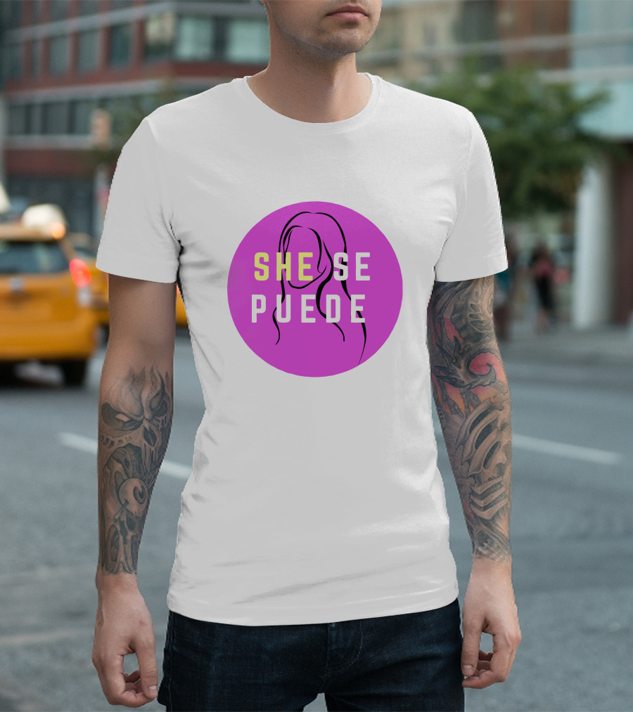 SHE SE PUEDE Purple Circle T-Shirt