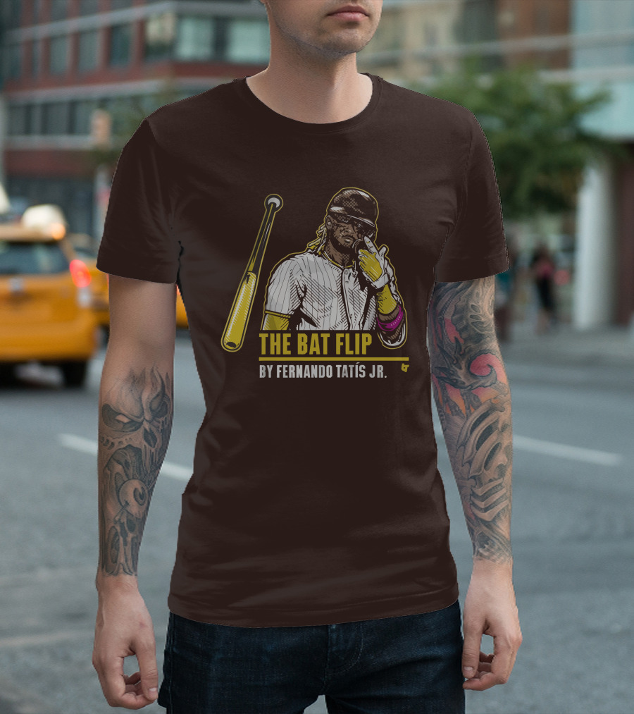 The Bat Flip by Fernando Tatis Jr. San Diego Padres T-Shirt
