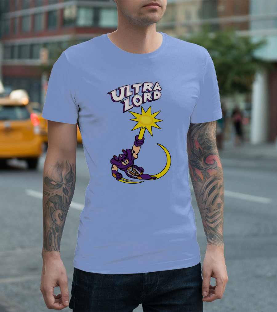 Ultra Lord Heroic Superhero Holding Star Power Burst T-Shirt