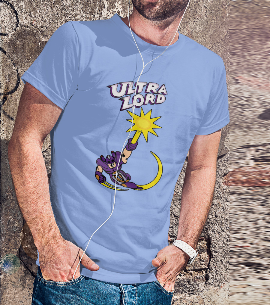 Ultra Lord Heroic Superhero Holding Star Power Burst T-Shirt