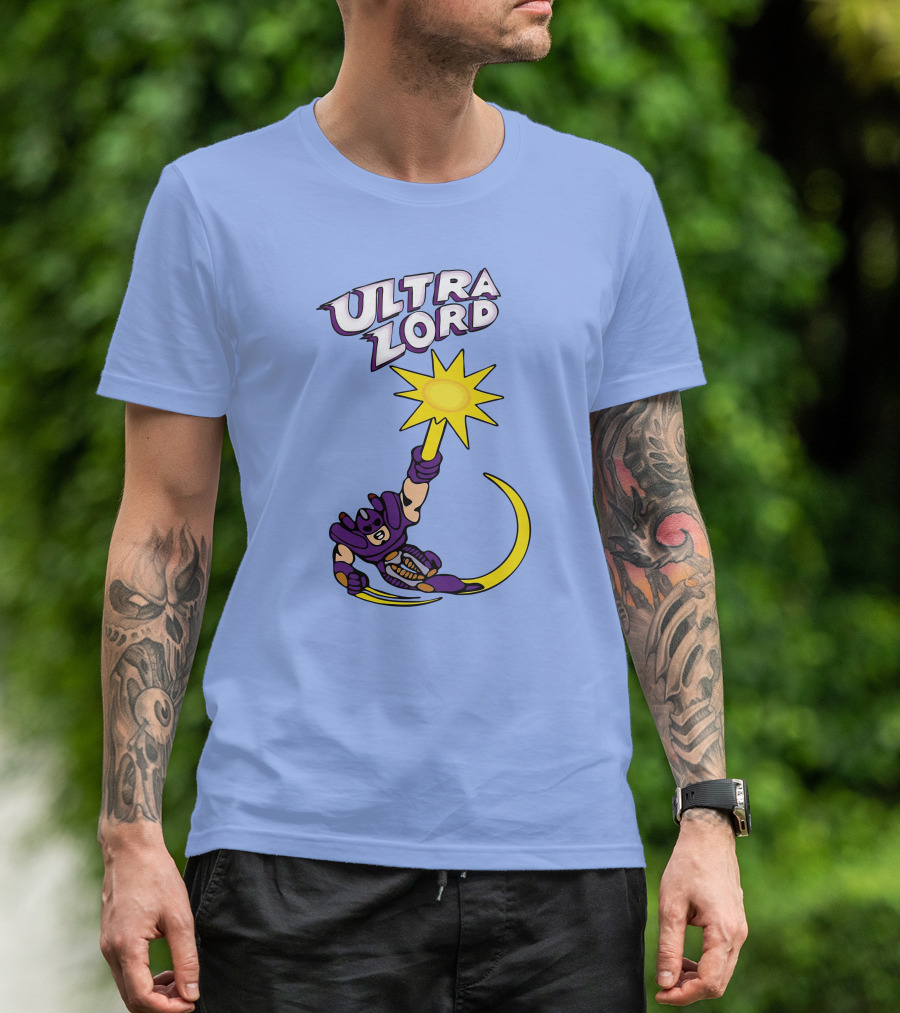 Ultra Lord Heroic Superhero Holding Star Power Burst T-Shirt