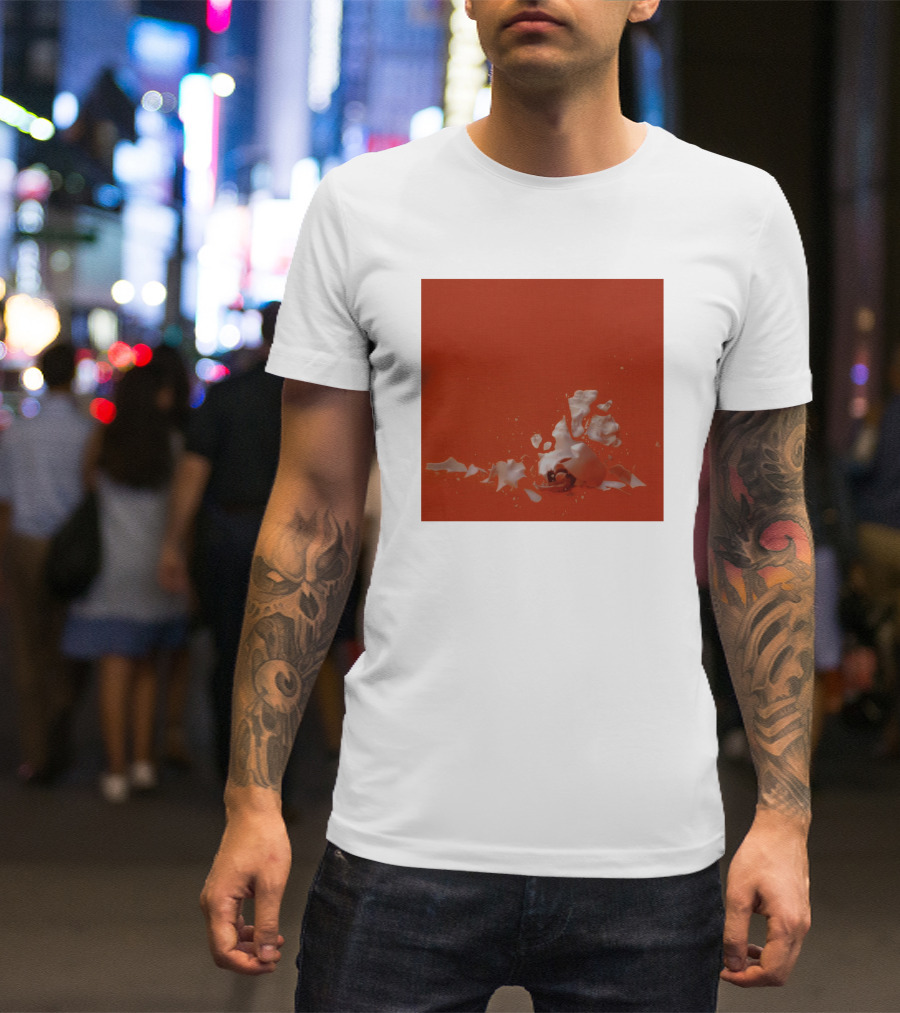 Therefore I Am Broken Egg On Orange Background T-Shirt