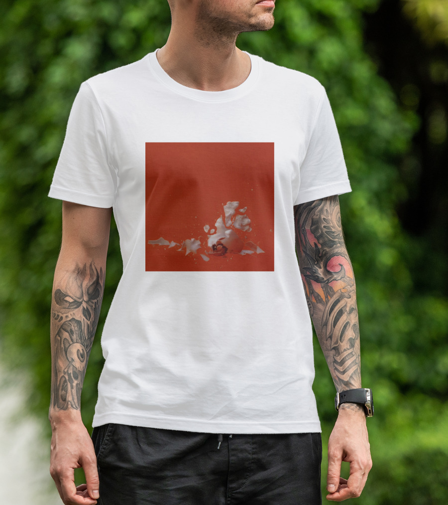 Therefore I Am Broken Egg On Orange Background T-Shirt