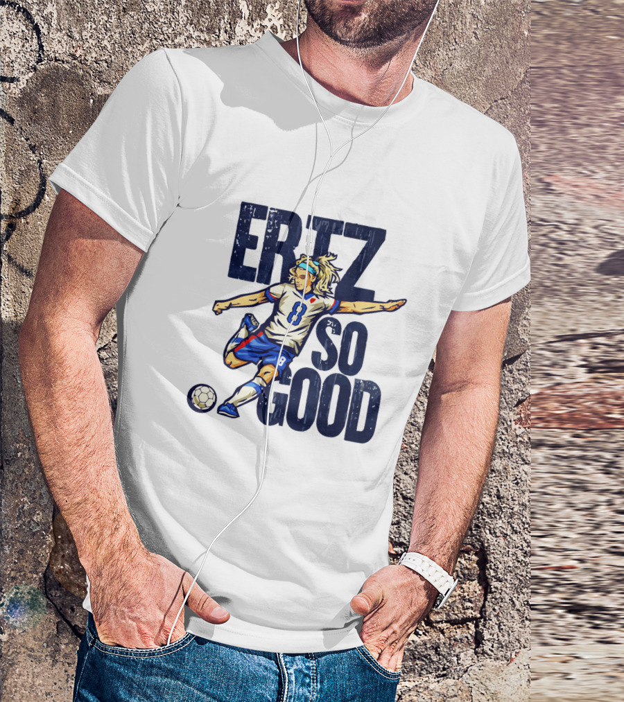 Julie Ertz ERTZ SO GOOD Soccer Star Number 8 Action Kick T-Shirt