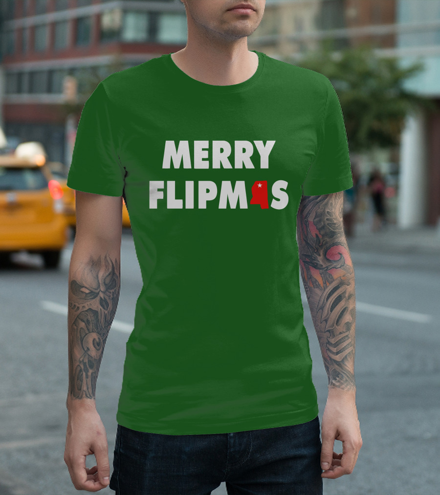 Merry Flipmas Lane Kiffin Alabama Holiday Tshirt T-Shirt