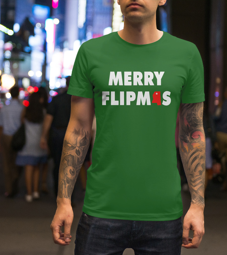 Merry Flipmas Lane Kiffin Alabama Holiday Tshirt T-Shirt