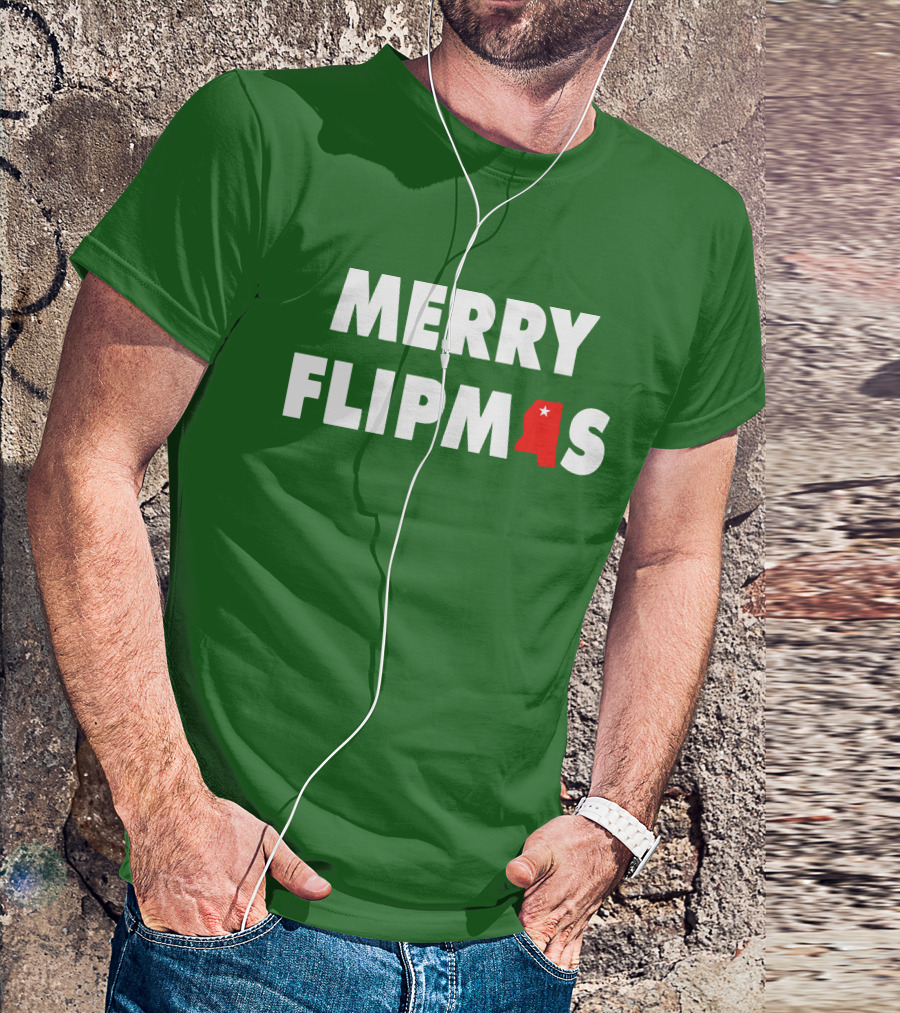 Merry Flipmas Lane Kiffin Alabama Holiday Tshirt T-Shirt
