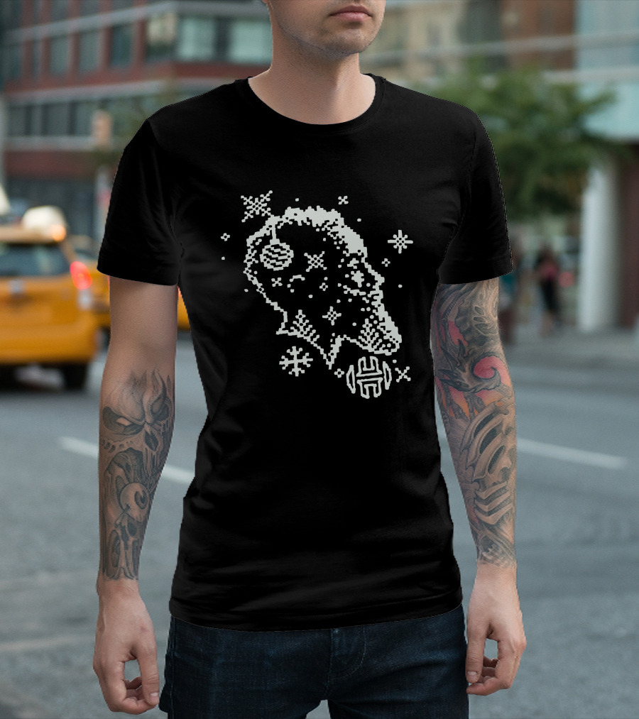Harden Decorate The Game Holiday Pixel Art Crew T-Shirt