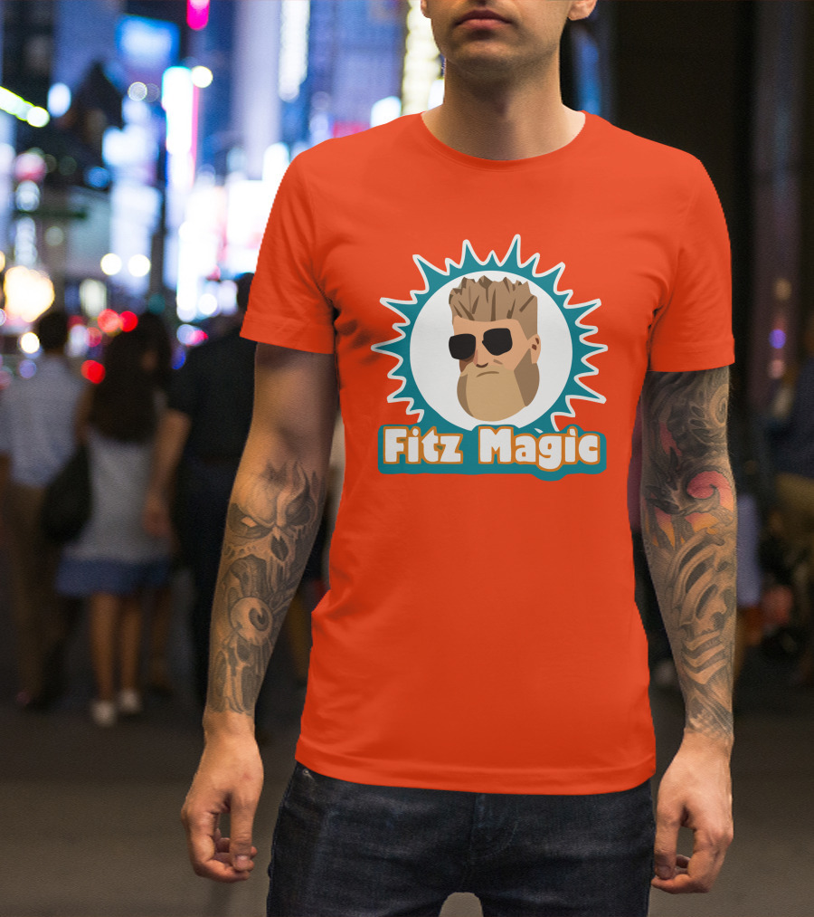 Fitzmagic Miami Dolphins Bearded Icon With Sunglasses T-Shirt