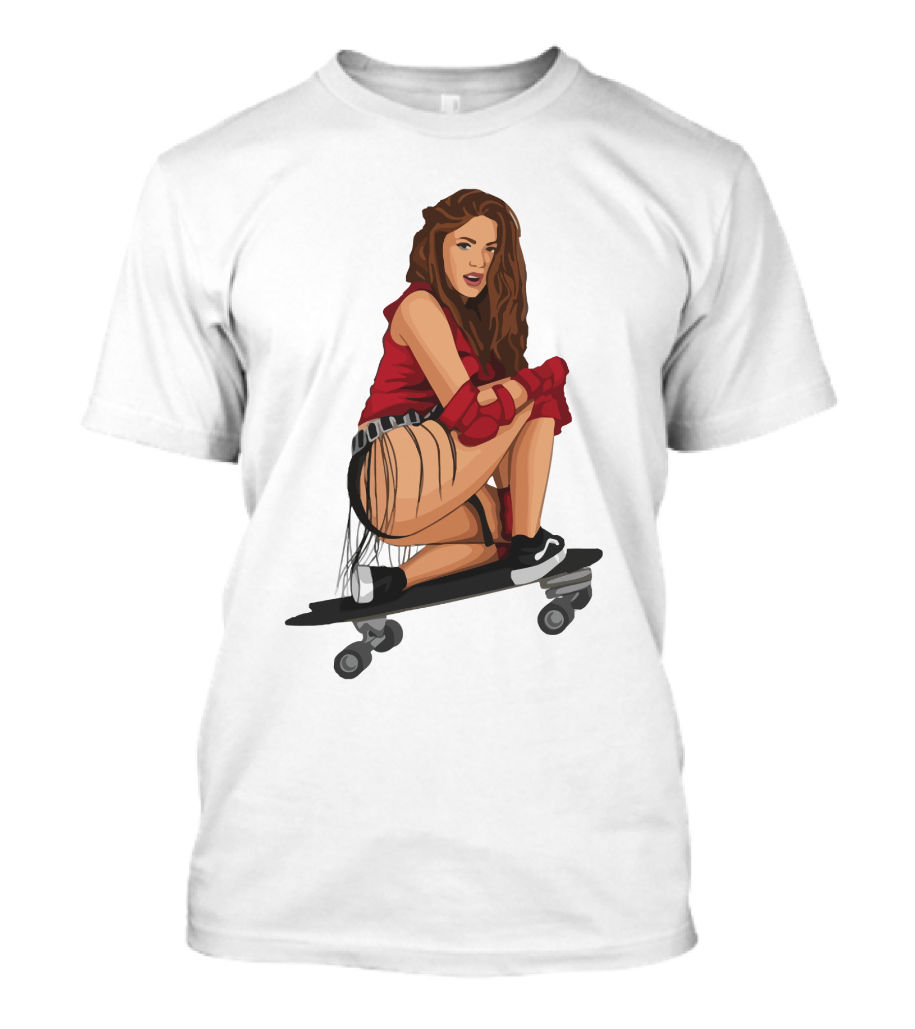 Girl Like Me Shakira Skateboard Fashion T-Shirt