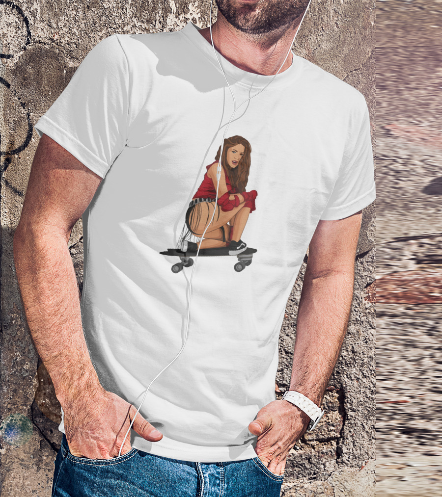 Girl Like Me Shakira Skateboard Fashion T-Shirt