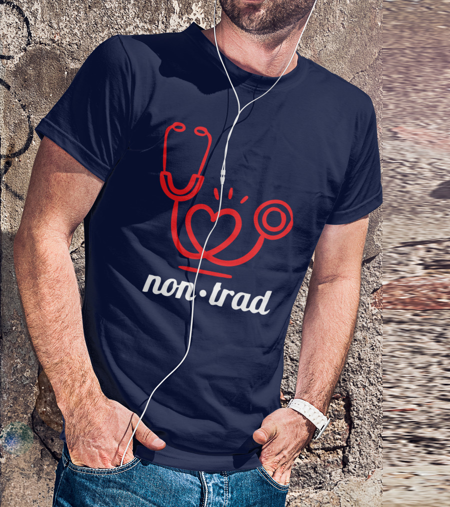 Non Trad Stethoscope Heart Valentine's Day Collection T-Shirt