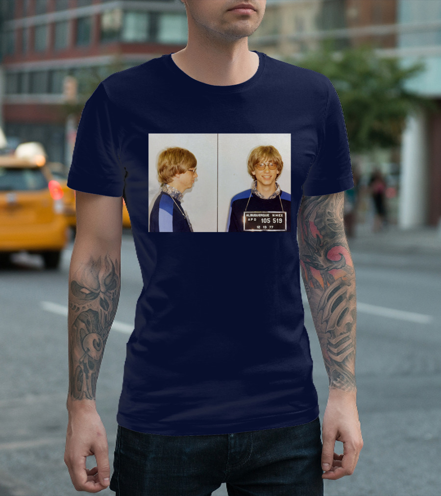 Bill Gates Albuquerque Mugshot 1977 T-Shirt