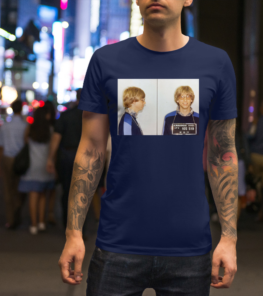 Bill Gates Albuquerque Mugshot 1977 T-Shirt