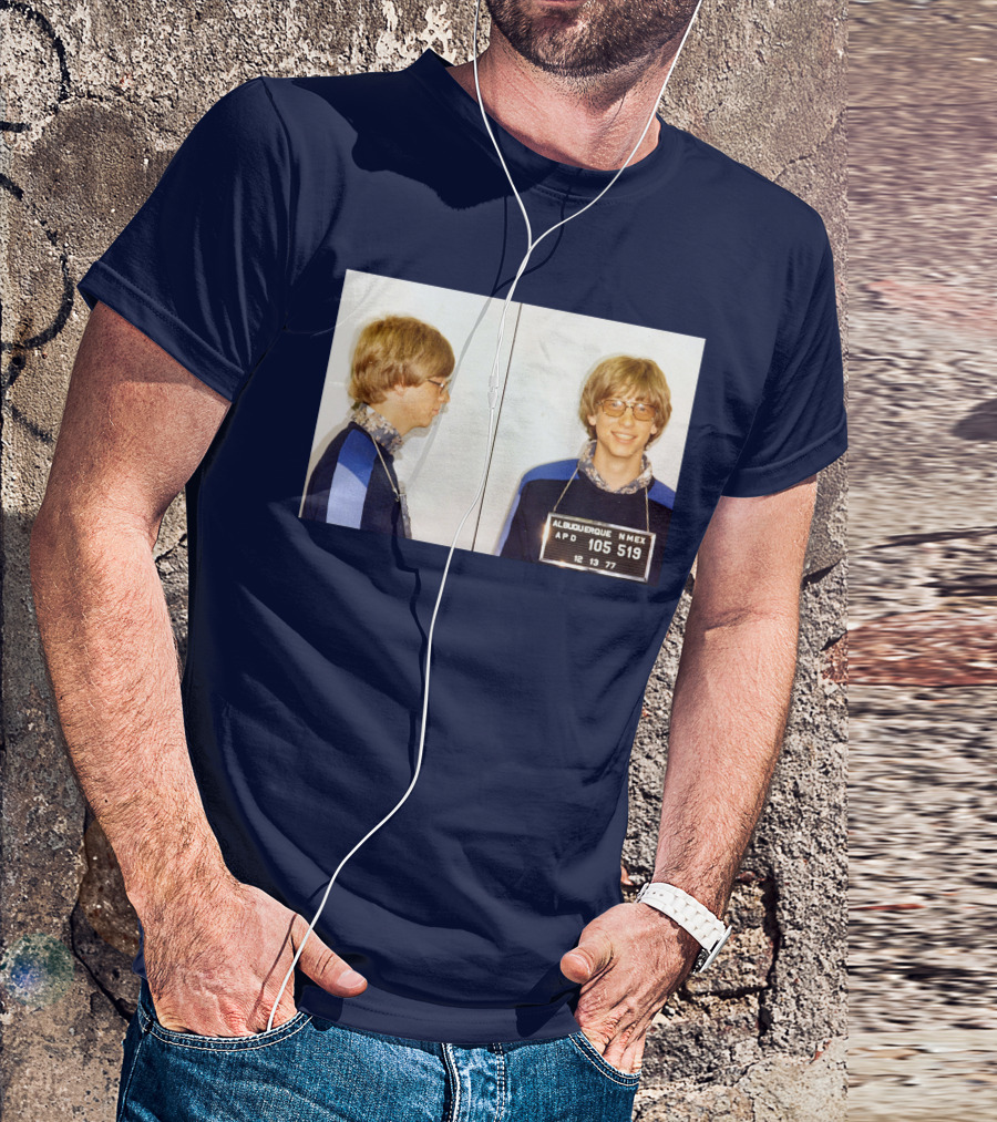 Bill Gates Albuquerque Mugshot 1977 T-Shirt