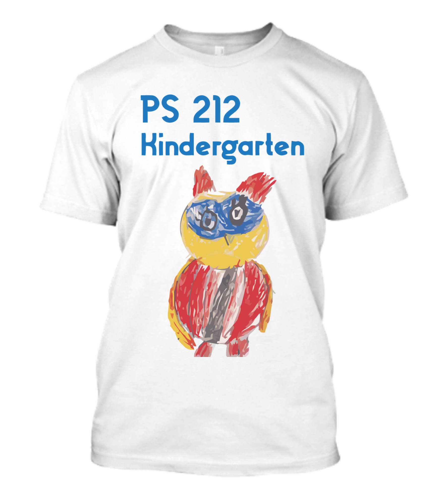 PS 212 Kindergarten Colorful Owl Drawing T-Shirt