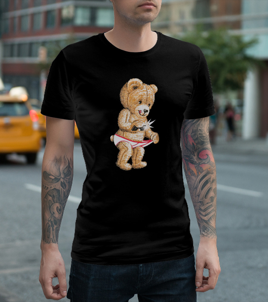 Teddy Bear Selfie Flash T-Shirt
