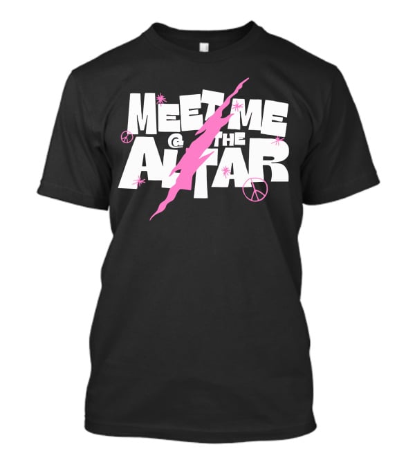 Meet Me @ The Altar Pink Lightning And Peace Signs T-Shirt