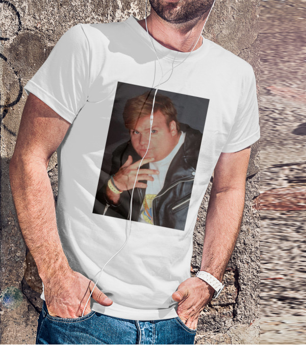 Chris Farley Leather Jacket And Wristbands 90s T-Shirt