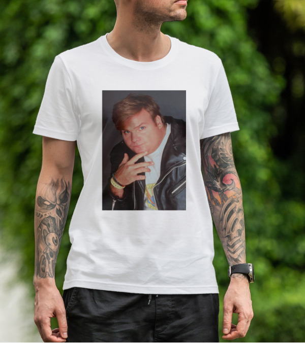 Chris Farley Leather Jacket And Wristbands 90s T-Shirt