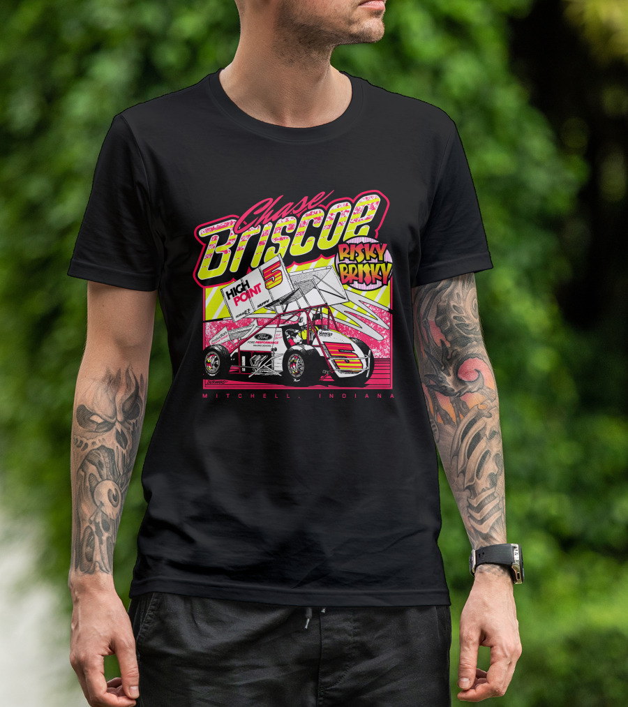 Chase Briscoe Risky Brisky High Point Racing Mitchell Indiana T-Shirt