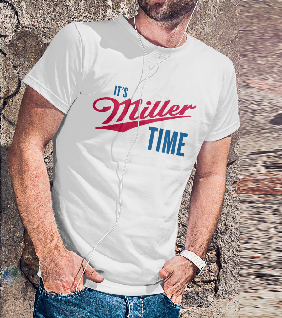 It's Miller Time Vintage Script T-Shirt