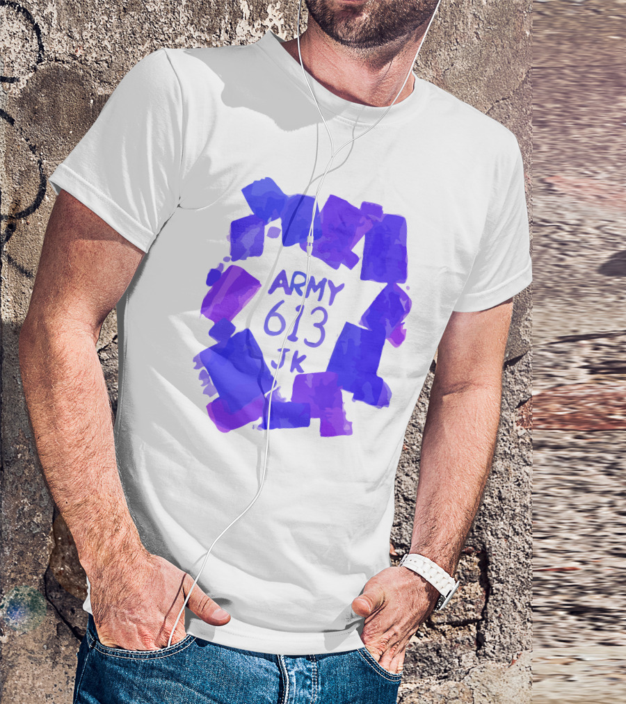 BTS ARMY 613 JK Purple Abstract T-Shirt