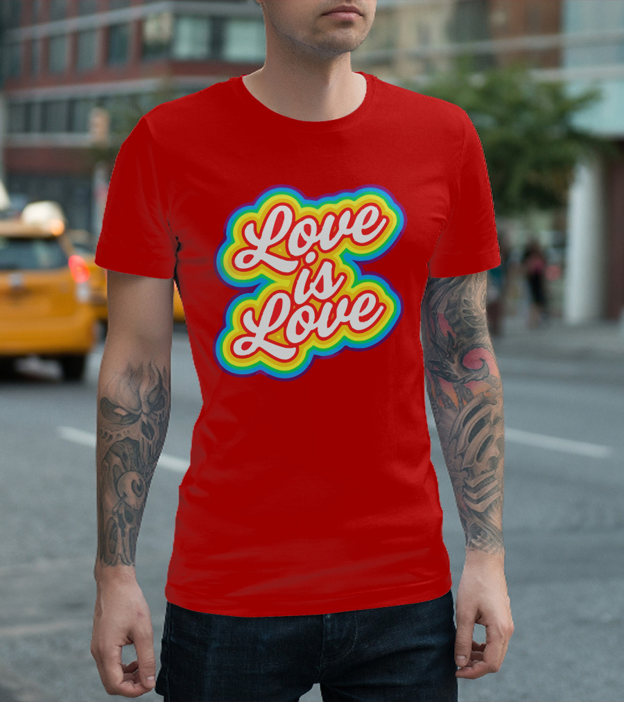 Pride Love Is Love Gender Inclusive Rainbow Toddler T-Shirt