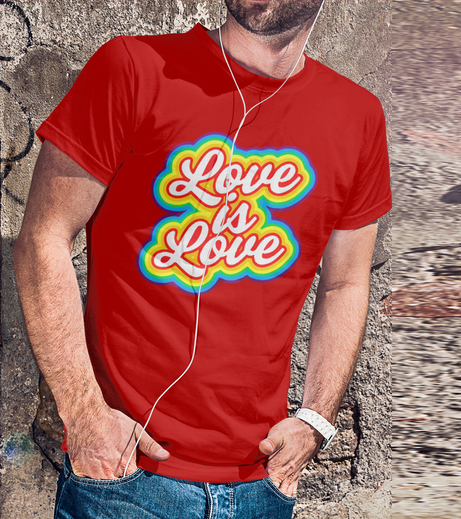 Pride Love Is Love Gender Inclusive Rainbow Toddler T-Shirt