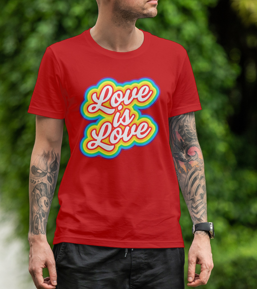 Pride Love Is Love Gender Inclusive Rainbow Toddler T-Shirt