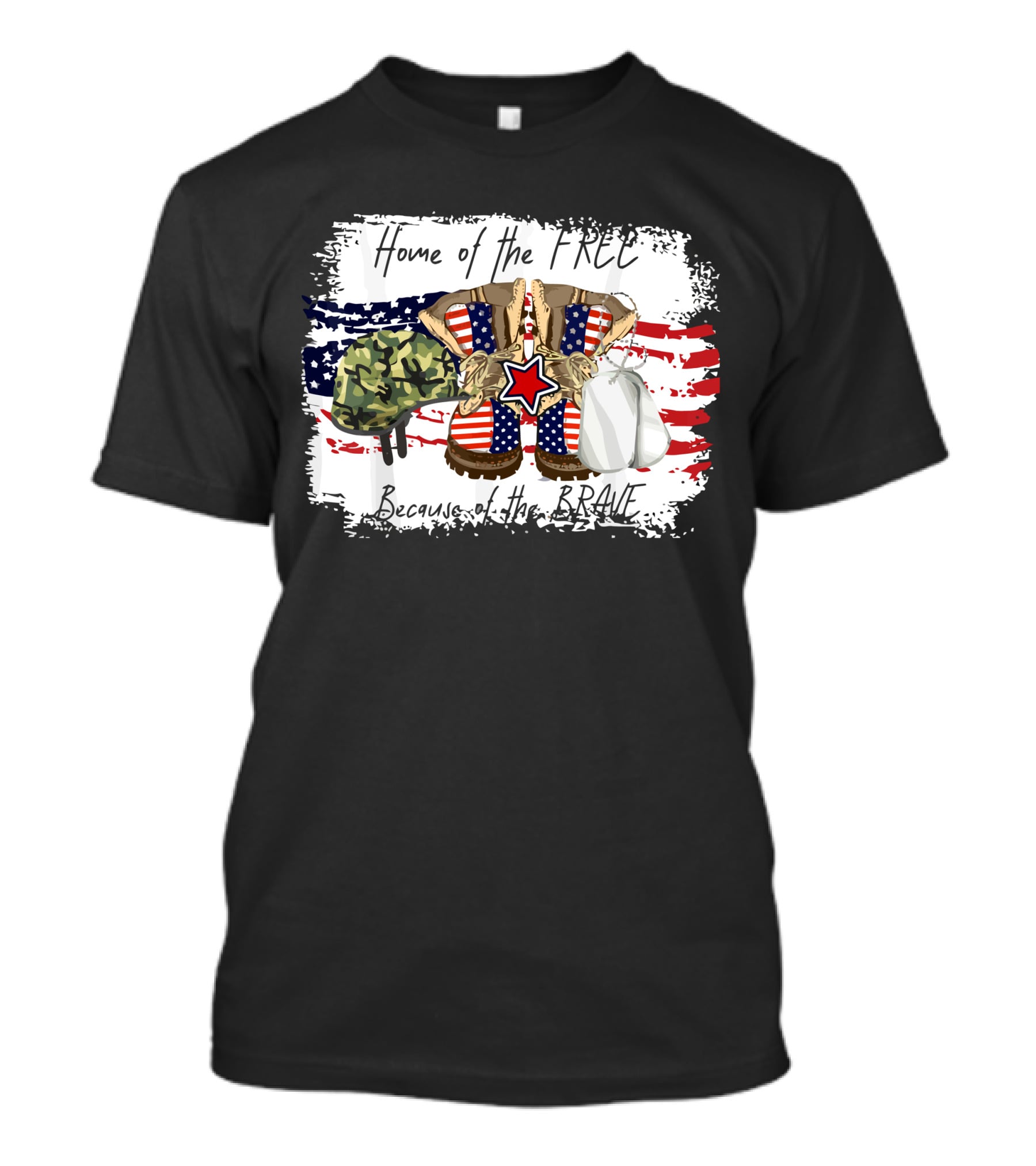 Home Of The Free Because Of The Brave Bravefreedom US T-Shirt