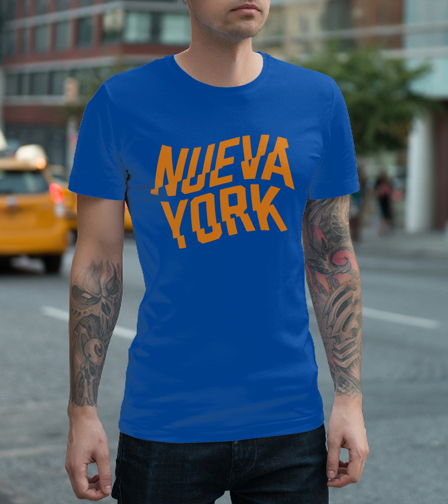 Nueva York Bold Orange Blue T-Shirt