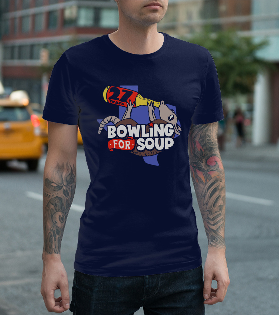 Bowling For Soup 27 Years Armadillo Texas T-Shirt