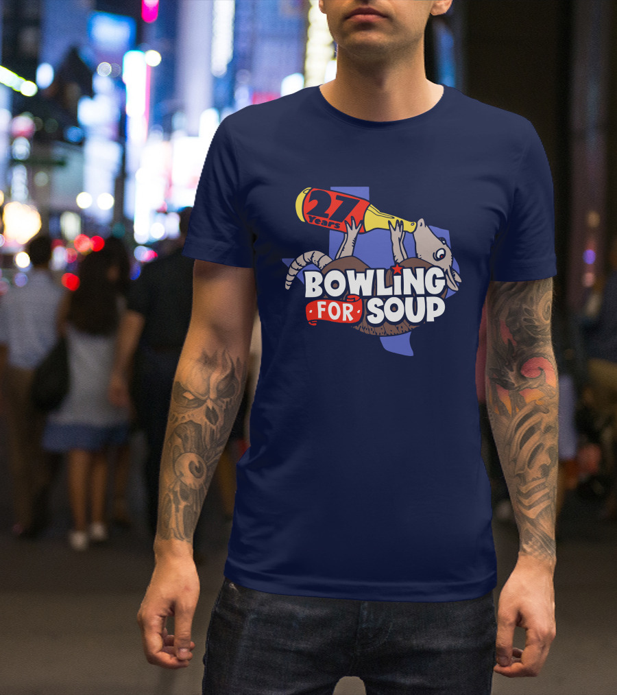 Bowling For Soup 27 Years Armadillo Texas T-Shirt