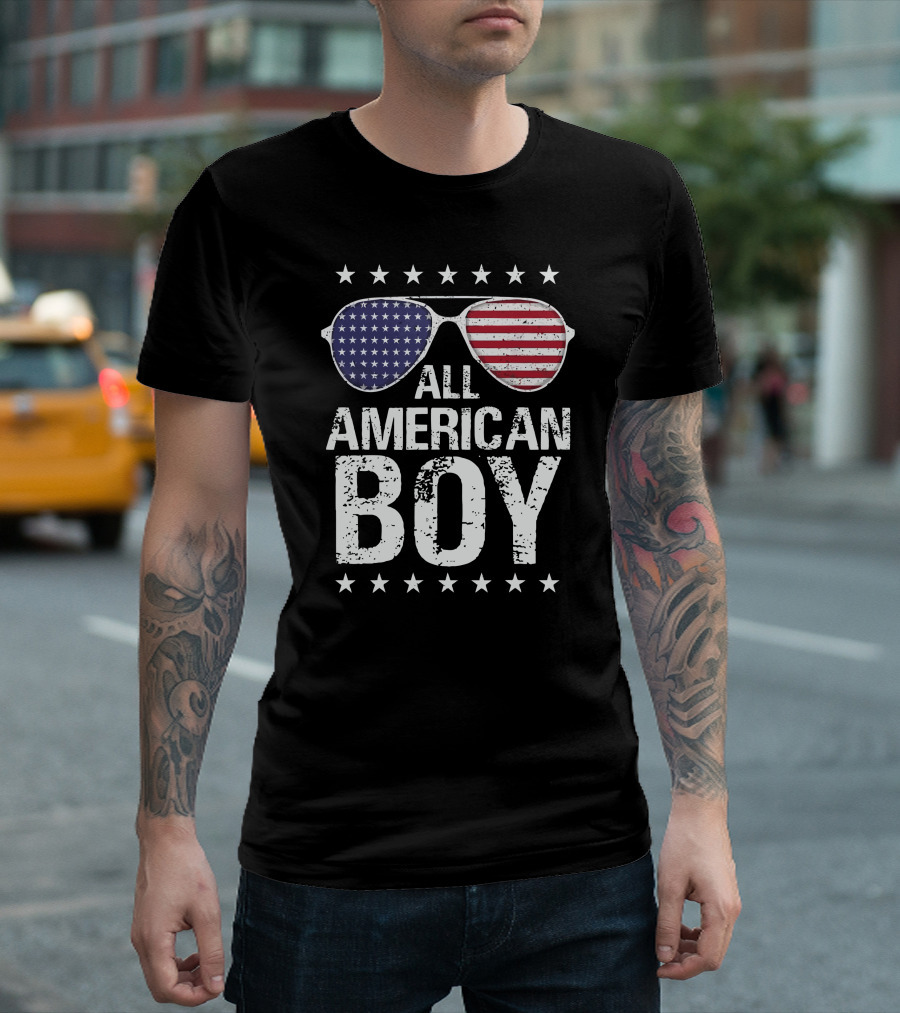 All American Boy 4th Of July Sunglasses T-Shirt