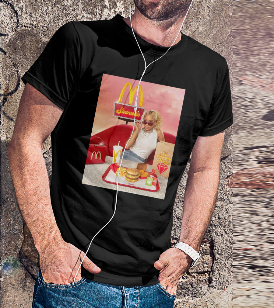 Saweetie Meal McDonald's Promo Featuring Iconic Branding And Menu Items T-Shirt