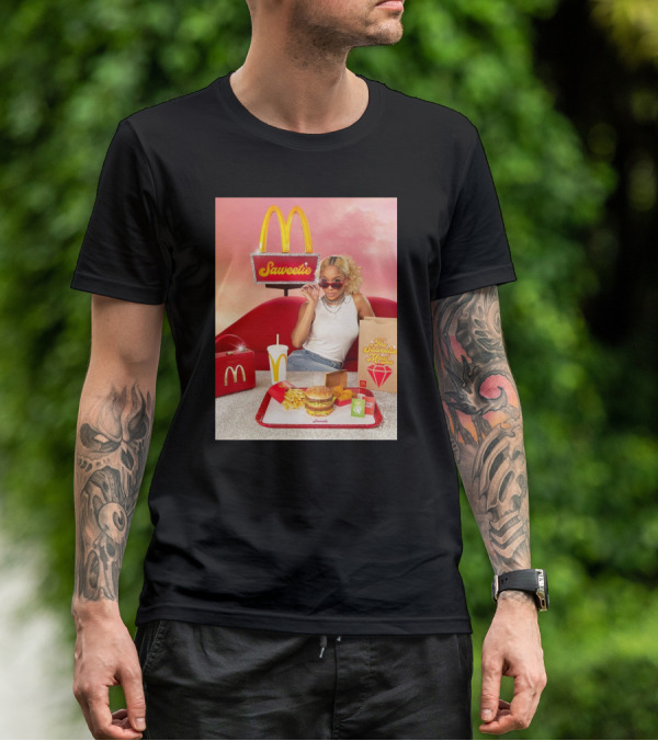 Saweetie Meal McDonald's Promo Featuring Iconic Branding And Menu Items T-Shirt