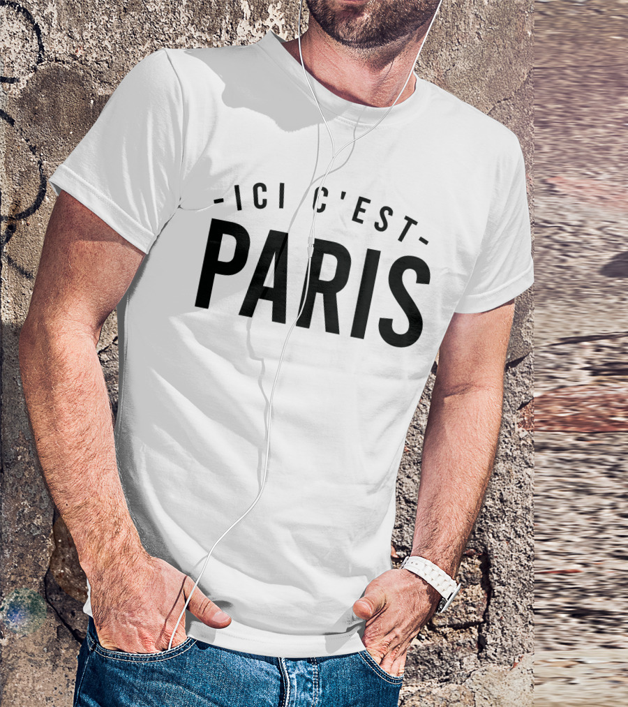 Ici C'est Paris Lionel Messi Fan Apparel Iconic Phrase T-Shirt