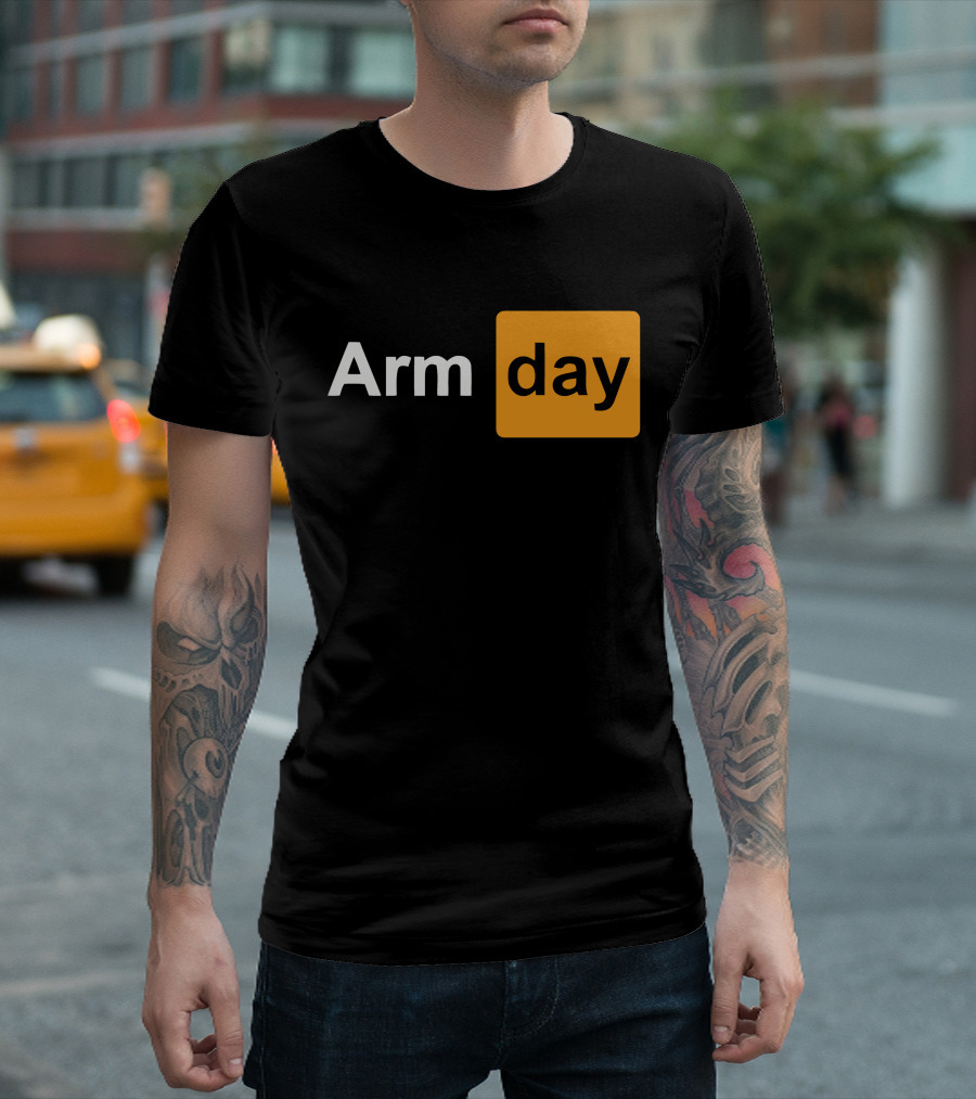 Arm Day Bodybuilding Workout Gym Motivation T-Shirt